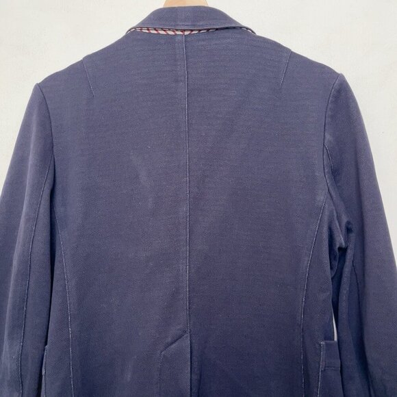 WINGS + HORNS Mens Small Navy Pique Cotton Utility Blazer - Picture 12 of 16